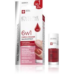 Nail Therapy Professional Concentrated 6-in-1 Color Nail Conditioner, Red