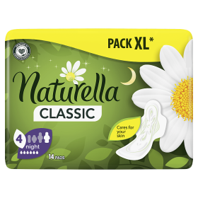 Naturella Classic Night Camomile Podpaski ze skrzydełkami x14