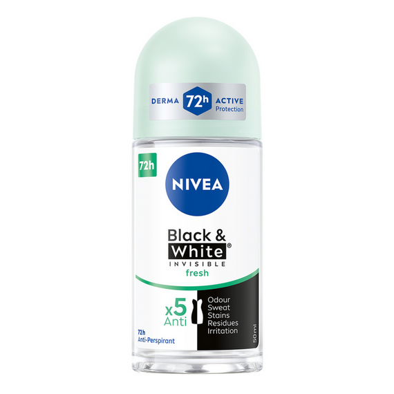 Nivea Black&White Invisible Fresh Antiperspirant Roll ON 50 ml