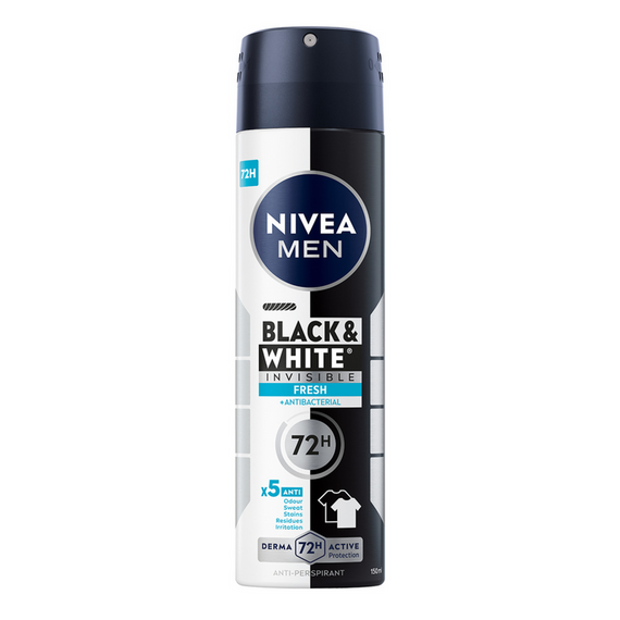 Nivea Black&White Invisible Fresh Antiperspirant Spray 150 ml