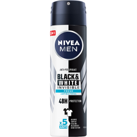 Nivea Black&White Invisible Fresh Antyperspirant Spray 150 ml