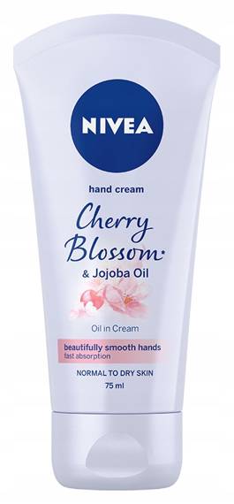 Nivea Hand Cream Krem-olejek do rąk nawilżający Kwiat wiśni & olejek jojoba 75 ml