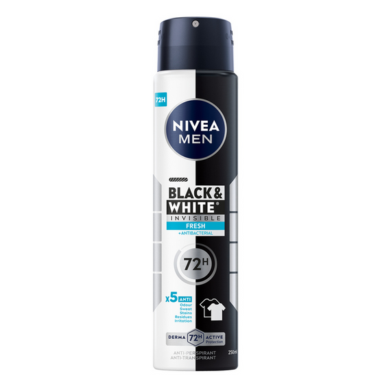 Nivea MEN Black&White Invisible Fresh Antiperspirant Spray 250 ml