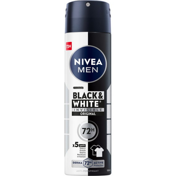 Nivea MEN Black&White Invisible Original Antiperspirant Spray 150 ml