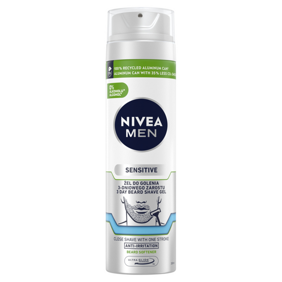 Nivea MEN Sensitive SHAVING GEL 3-Day Beard 200 ml