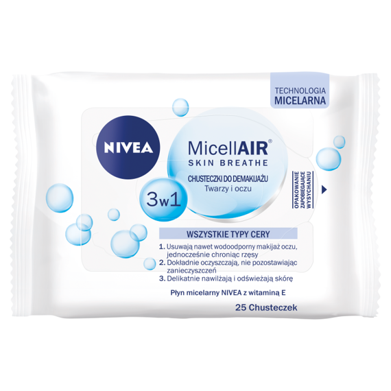 Nivea NIVEA 3in1 micellar cultivating wipes for removing makeup 25 pieces