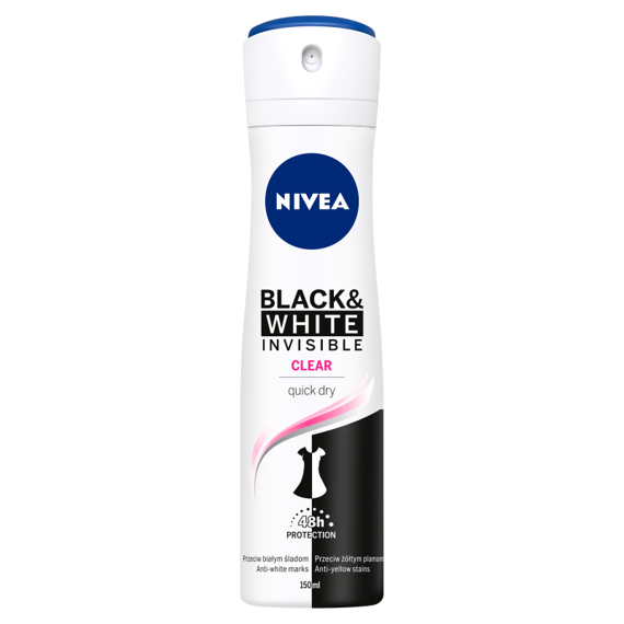 Nivea NIVEA Invisible for Black and White Clear 48 h Anti-perspirant spray for women 150ml
