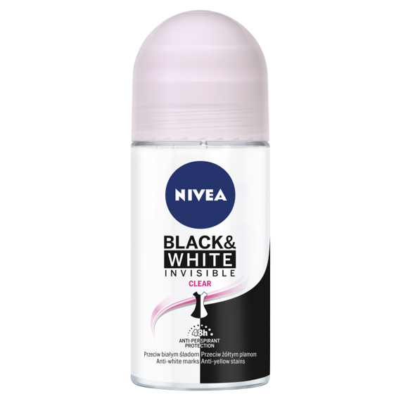 Nivea NIVEA Invisible for Black and White Clear 48 h Antiperspirant Roll-On for Women 50ml