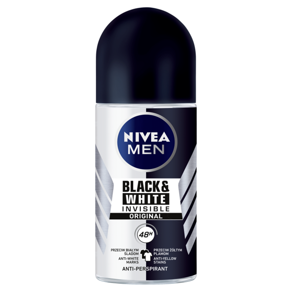 Nivea NIVEA MEN Invisible for Black and White 48 h Anti-perspirant roll-on 50ml