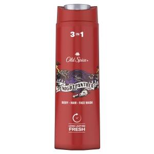 Old Spice Night Panther Shower Gel and Shampoo for Men 400ml, 3in1