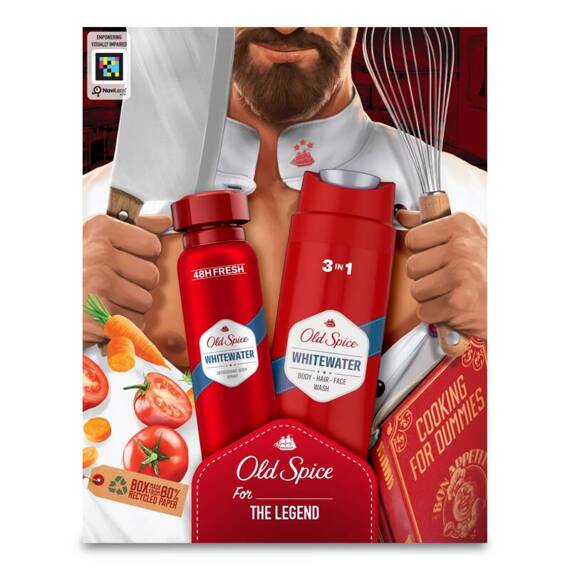 Old Spice Whitewater Chef Men's Gift Set Deodorant Spray & Shower Gel