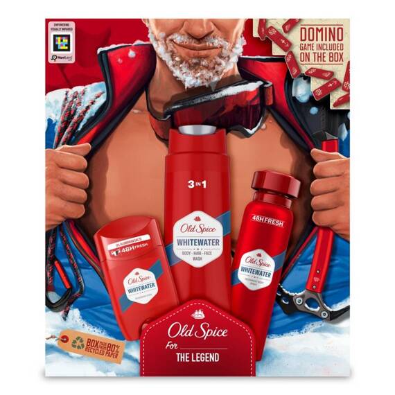 Old Spice Zestaw podarunkowy Alpinist, dezodorant w sprayu i w sztyfcie, żel pod prysznic Whitewater