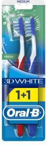 Oral-B Advantage 3DWhite Szczoteczka manualna do zębów, średnia medium 1+1