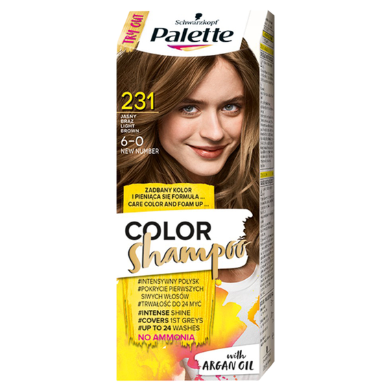 Palette Color Shampoo Hair coloring shampoo 231 (6-0) light brown