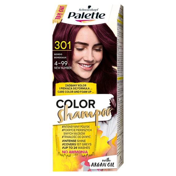 Palette Color Shampoo Hair coloring shampoo 301 (4-99) burgundy