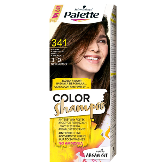 Palette Color Shampoo Hair coloring shampoo 341 (3-0) dark chocolate