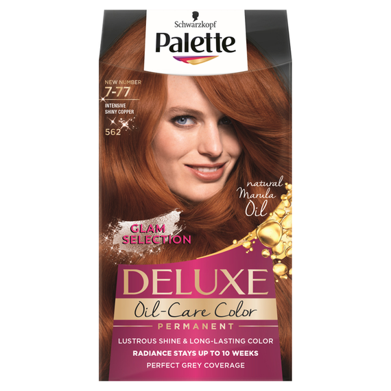 Palette Deluxe Oil-Care Color Hair Dye 562 (7-77) Intense Shiny Copper