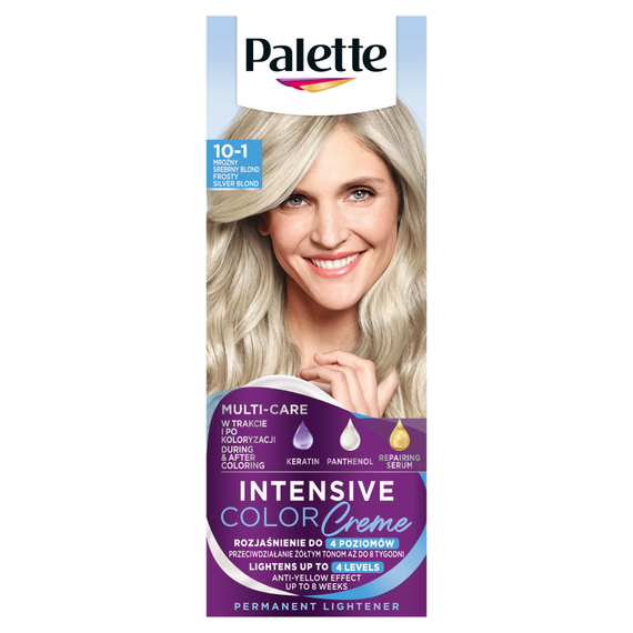 Palette Intensive Color Creme Cream Hair Color Lightener 10-1 (C10) Frosty Silver Blonde