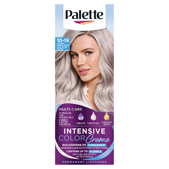 Palette Intensive Color Creme Cream Hair Color Lightener 10-19 Cool Silver Blonde