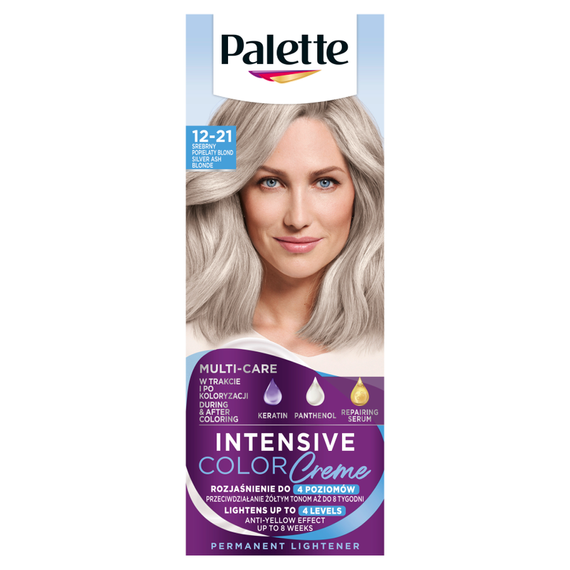 Palette Intensive Color Creme Cream Hair Color Lightener 12-21 Silver Ash Blonde