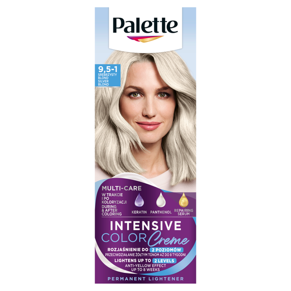 Palette Intensive Color Creme Cream Hair Color Lightener 9.5-1 (C9) Silver Blonde