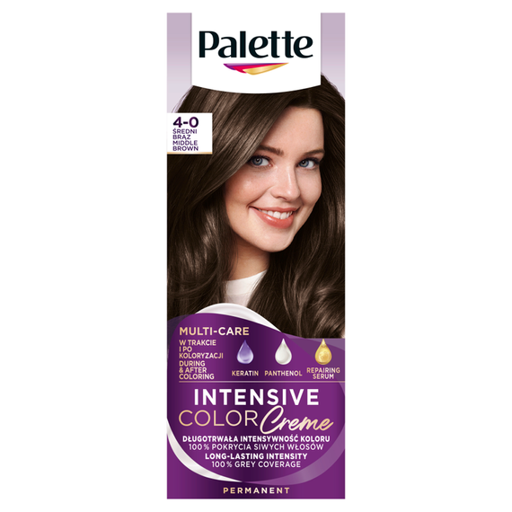 Palette Intensive Color Creme Cream Hair Dye 4-0 (N3) Medium Brown