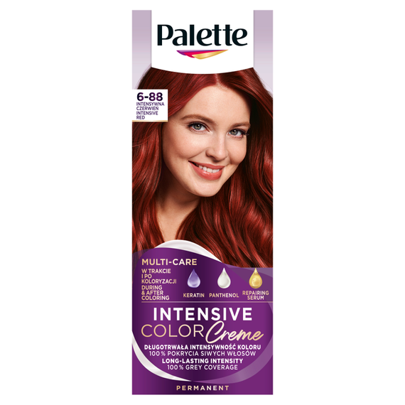 Palette Intensive Color Creme Cream Hair Dye 6-88 (RI5) Intense Red