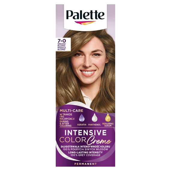 Palette Intensive Color Creme Cream Hair Dye 7-0 (N6) Medium Blonde