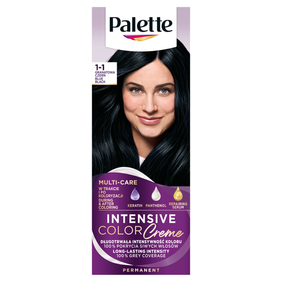 Palette Intensive Color Creme Hair Color Cream 1-1 (C1) Navy Black