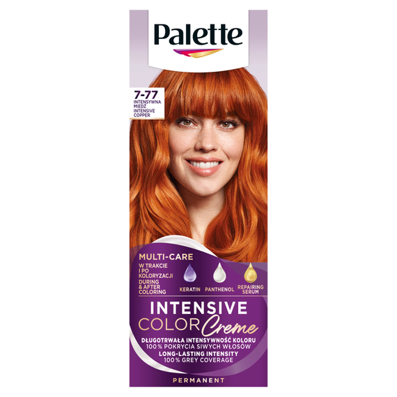 Palette Intensive Color Creme Hair dye in cream 7-77 intense copper