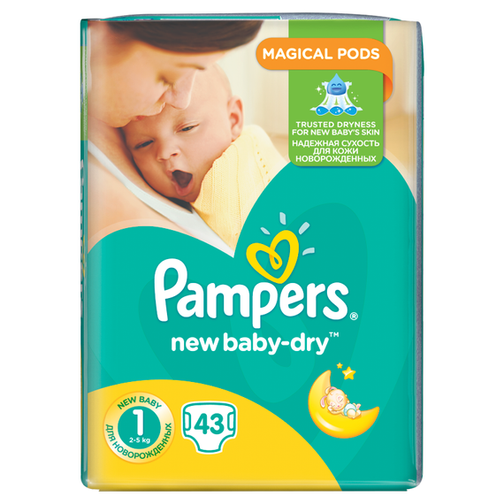 Pampers New Baby-Dry Nappies Newborn 1 43 art