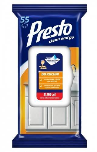 Presto moistened wipes for the kitchen 55 pieces