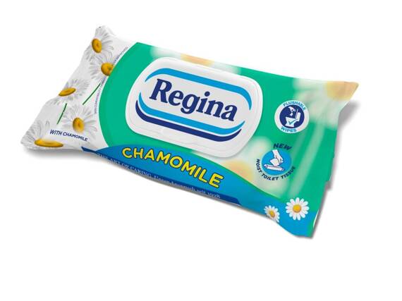 Regina Chamomile Nawilżany Papier Toaletowy rumiankowy 42 szt