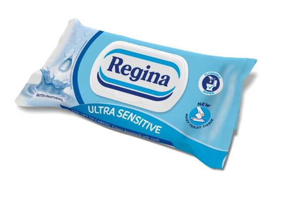 Regina Ultra Sensitive Nawilżany Papier Toaletowy 42 listki