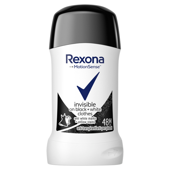 Rexona Invisible Black+White Antiperspirant Stick 40 ml