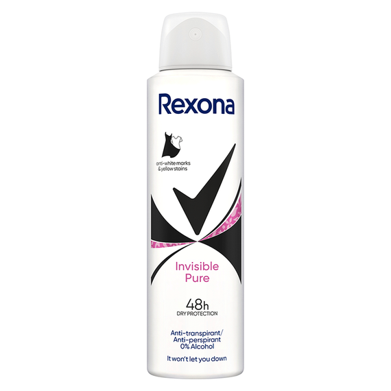 Rexona Invisible Pure Antiperspirant Aerosol 150 ml