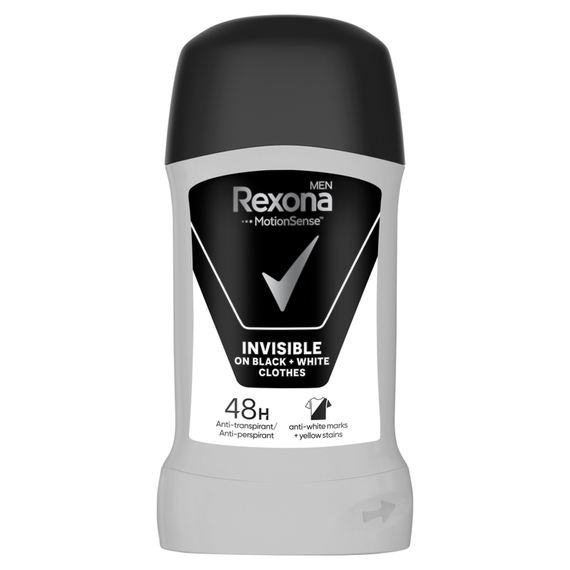 Rexona Men Invisible Black + White Antiperspirant Stick 50 ml