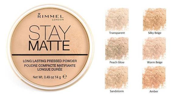 Rimmel Stay Matte puder prasowany 003 Peach Glow 14 g 