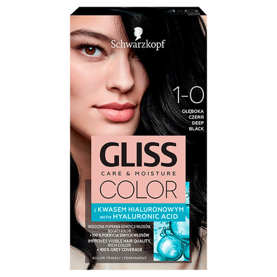 Schwarzkopf Gliss Color Hair Dye Deep Black 1-0