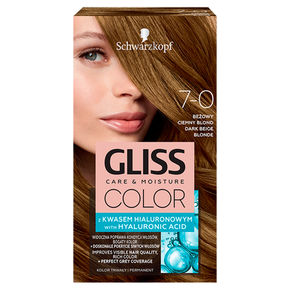 Schwarzkopf Gliss Color hair colour beige dark blonde 7-0