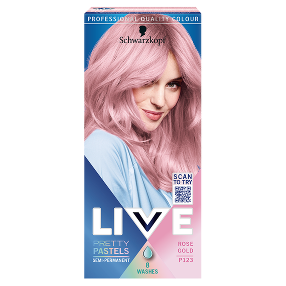 Schwarzkopf Live Ultra Brights Pretty Pastels Rose Gold Hair Dye P123