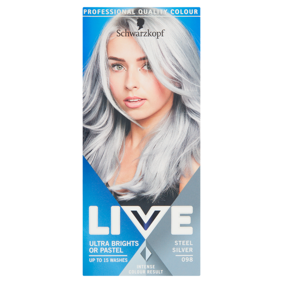 Schwarzkopf Live Ultra Brights or Pastel Farba do włosów Steel Silver 098