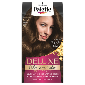 Schwarzkopf Palette Deluxe Oil-Care Color permanent hair dye with micro-oils 760 (4-65) Dazzling Brown