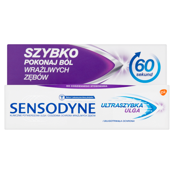 Sensodyne Ultrafast Relief and Long-term Protection Toothpaste with fluoride 75ml