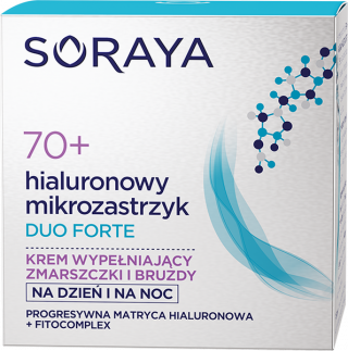 Soraya Hialuronowy Mikrozastrzyk ULTRA-REGENERACJA Krem wypełniający zmarszczki i bruzdy na dzień i na noc, 70+