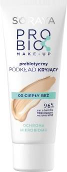 Soraya PROBIO MAKE-UP Prebiotyczny podkład kryjący, 03 ciepły beż