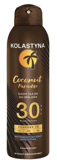 Suchy olejek do opalania SPF 30 KOLASTYNA COCONUT PARADISE 150 ml