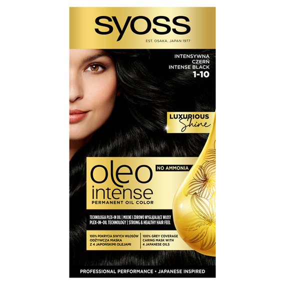 Syoss Oleo Intense Hair Dye 1-10 Intense Black