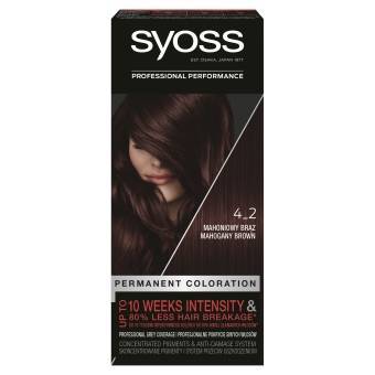 Syoss Permanent Coloration farba do włosów 4-2 Mahoniowy Brąz / Mahogany Brown