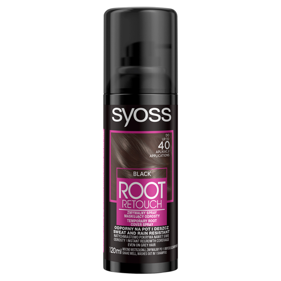 Syoss Root Retouch Washable Root Masking Spray Black 120 ml